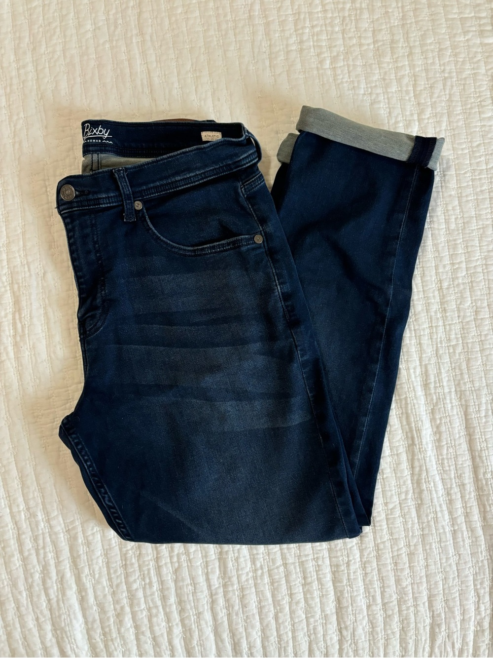 32x32 Bixby Dark wash Navy Men's Skinny Jeans with Stretch